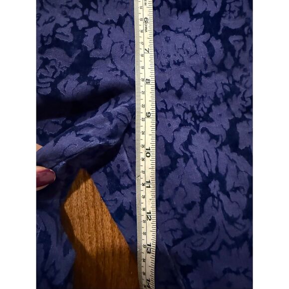 Anthropologie the essential skinny burnout velvet pant purple size 8 - Picture 7 of 10